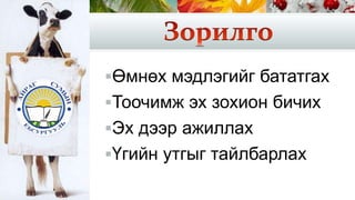 Өмнөх мэдлэгийг бататгах
Тоочимж эх зохион бичих
Эх дээр ажиллах
Үгийн утгыг тайлбарлах
 
