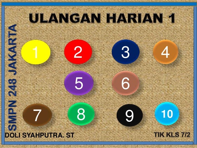 ULANGAN HARIAN I KELAS 7 SMT GENAP