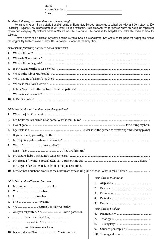 Referensi Soal Bahasa Inggris Sd