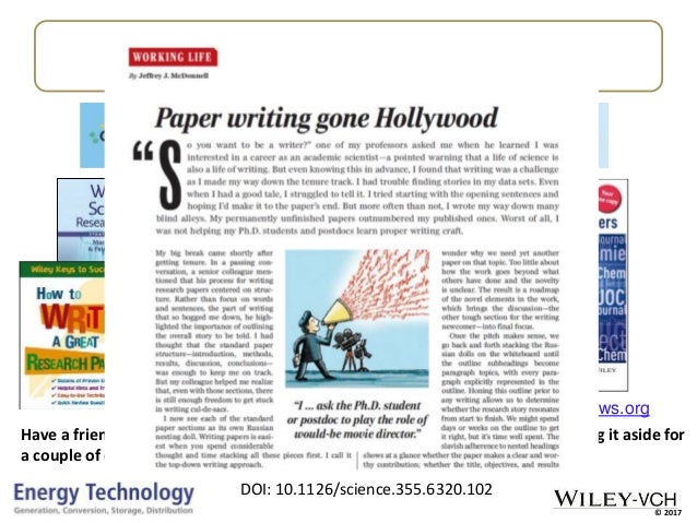 Publishing scientific research papers