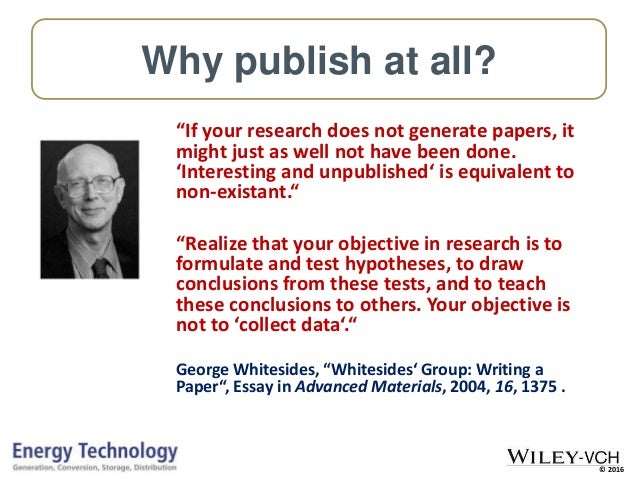 Scientific research essays impact factor 2016