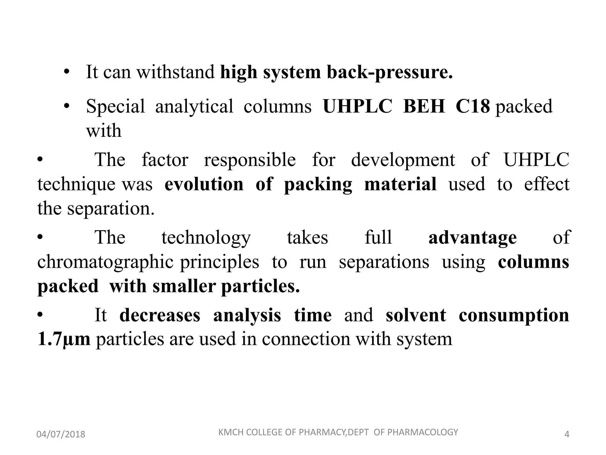 ultra high performance liquid chromatography | PPTX