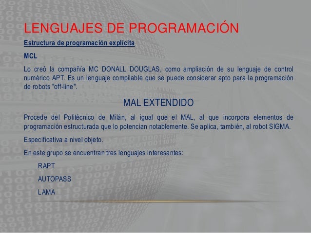 Lenguajes de programación en la robótica