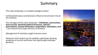 Urban perspectives on zoonotic diseases in livestock