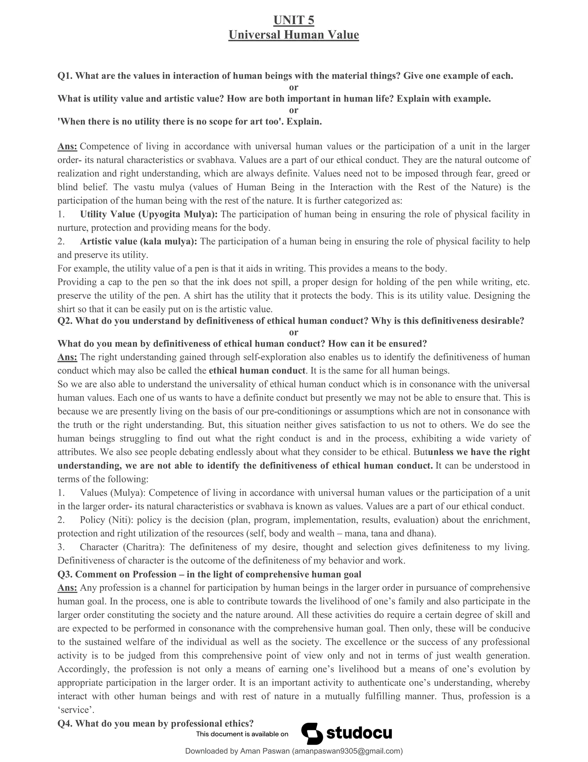 universal human value -unit-5-notes Done.pdf