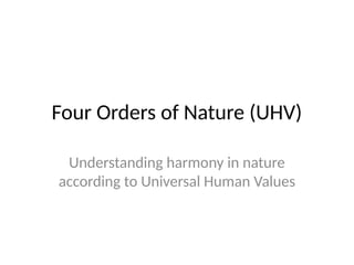 Ouh Values Universal human value Universal human value | PPTX
