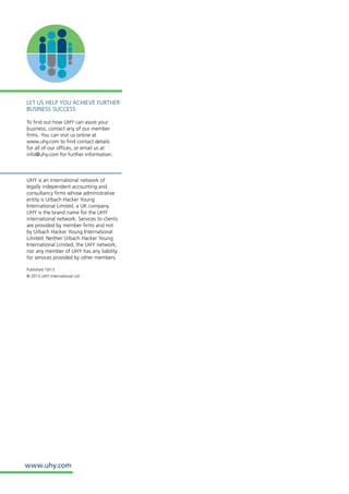 Uhy international-capability-statement-2014 | PDF