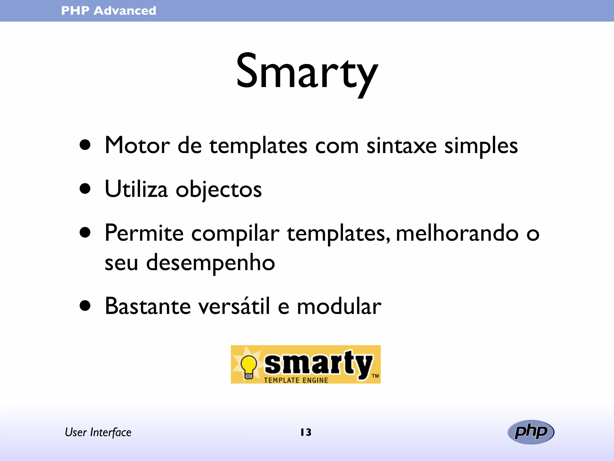 User Interface (in portuguese)
