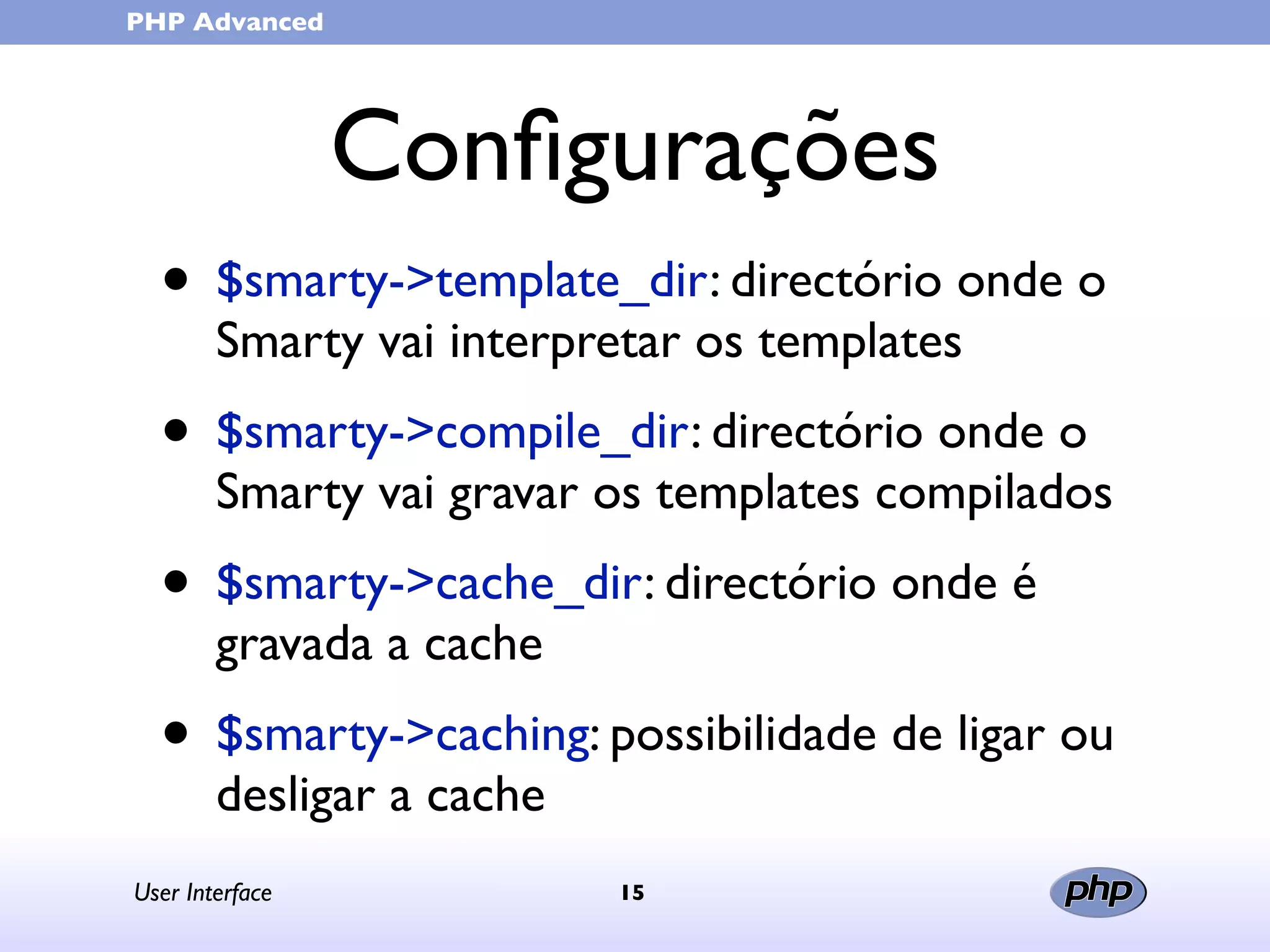 User Interface (in portuguese)