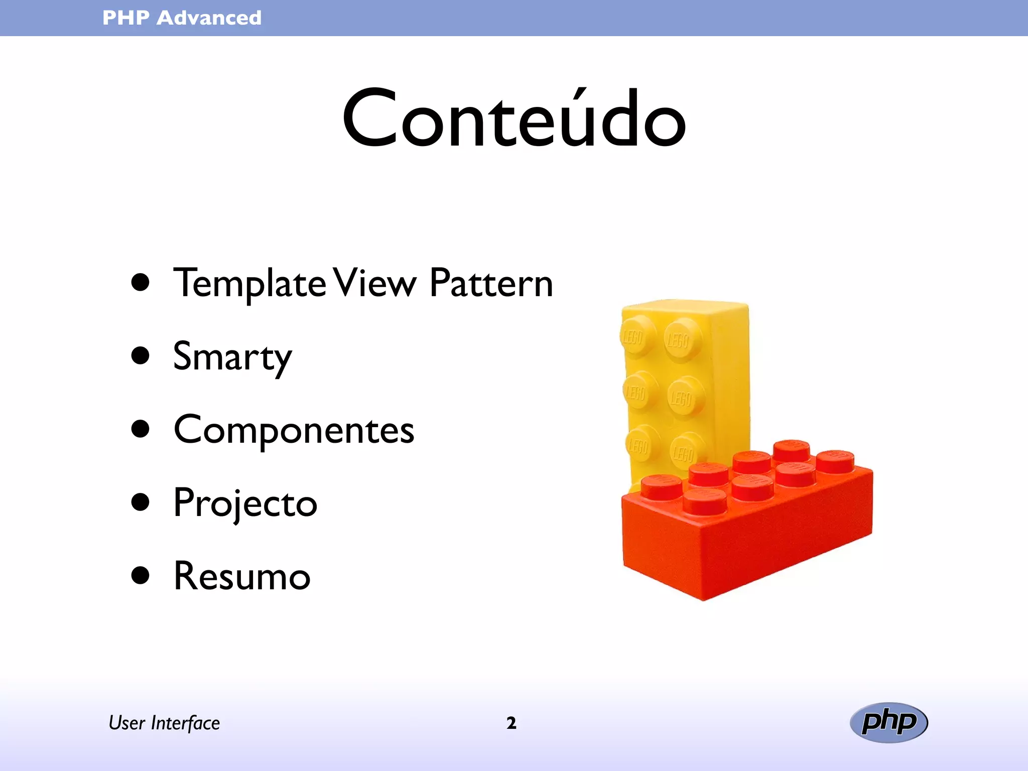 User Interface (in portuguese)