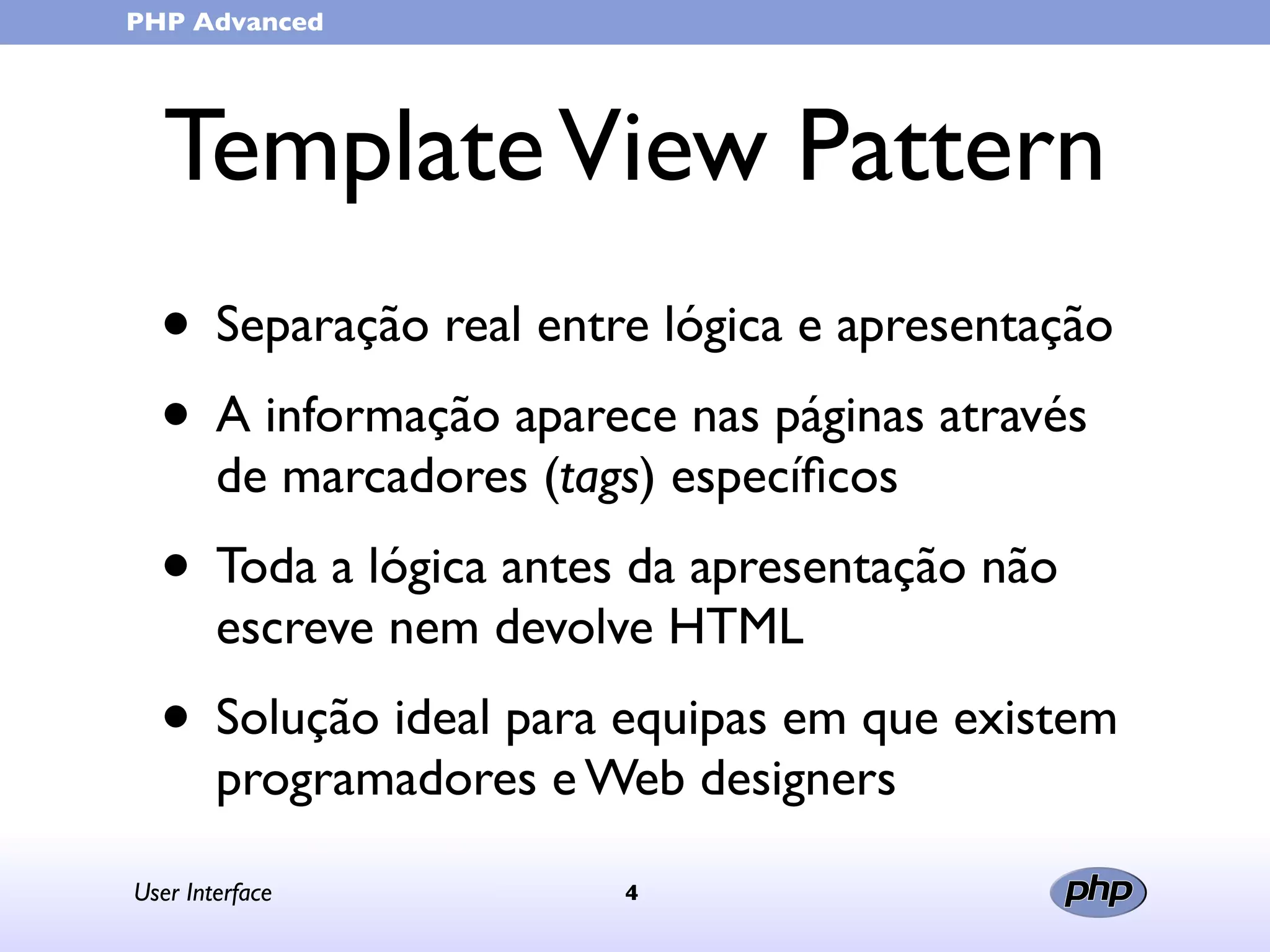 User Interface (in portuguese)