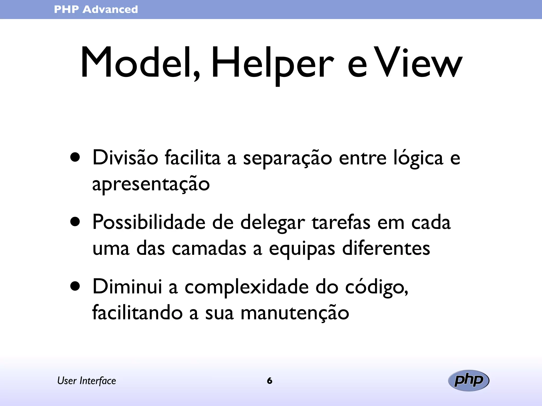 User Interface (in portuguese)
