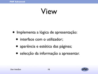 User Interface (in portuguese)