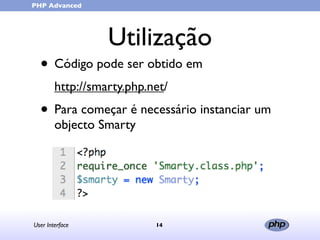 User Interface (in portuguese)