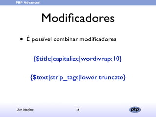 User Interface (in portuguese)