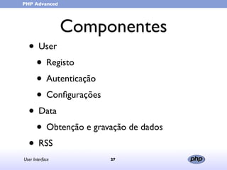 User Interface (in portuguese)