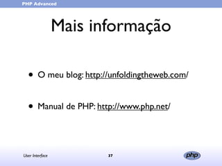 User Interface (in portuguese)