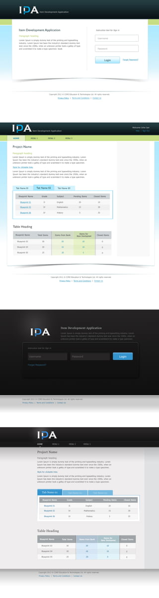IDA - Item development Application - UI
