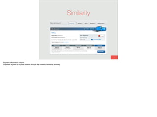 17
Similarity
Payment information uniform
Emphasis is given to my total balance through the inverse of similarity anomaly.
 