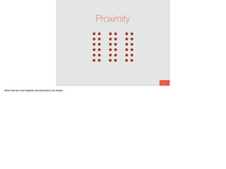 19
Proximity
Items that are close together are perceived to be related
 