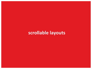 scrollable layouts 