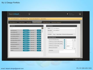User interface design portfolio | PPTX