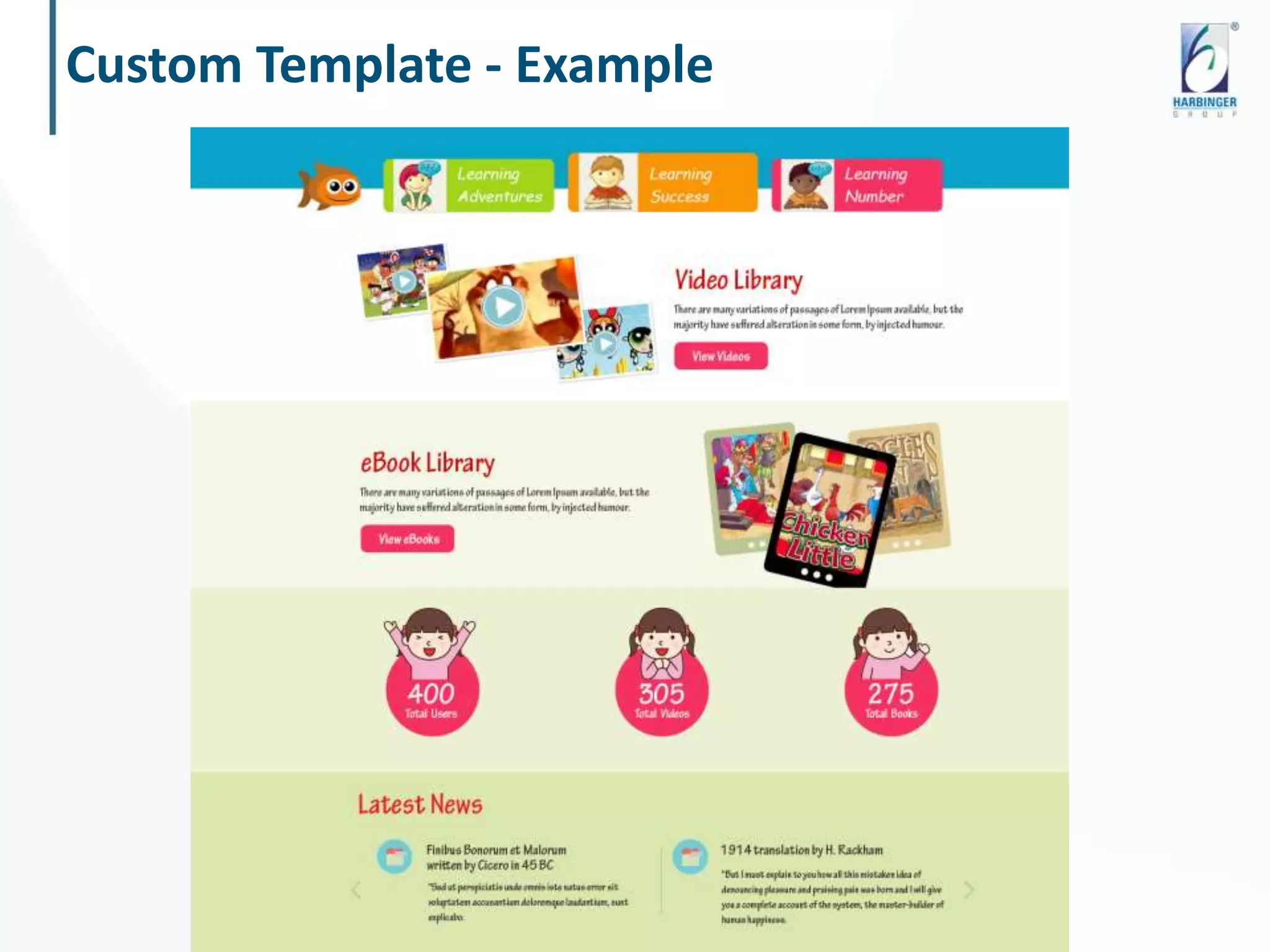 Custom Template - Example
© Harbinger Systems | www.harbinger-systems.com
 