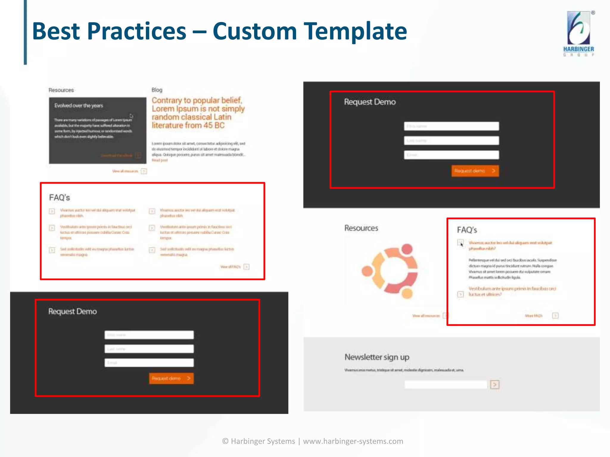 Best Practices – Custom Template
© Harbinger Systems | www.harbinger-systems.com
 
