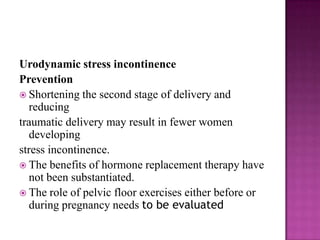 Urinary Incontinence - Stress - Urge - Management - TeachMeObGyn