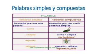 Palabras simples y compuestas
 