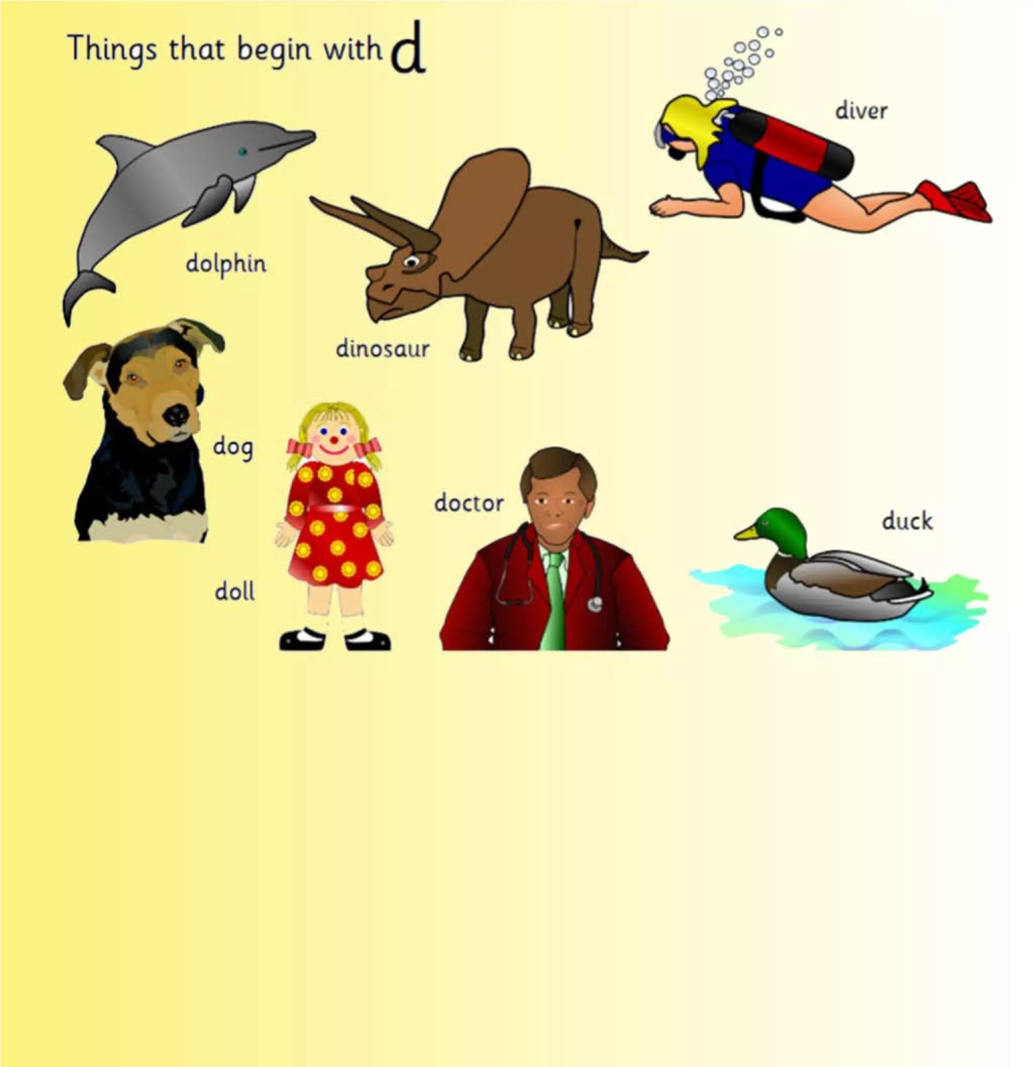 Flashcards and posters D d