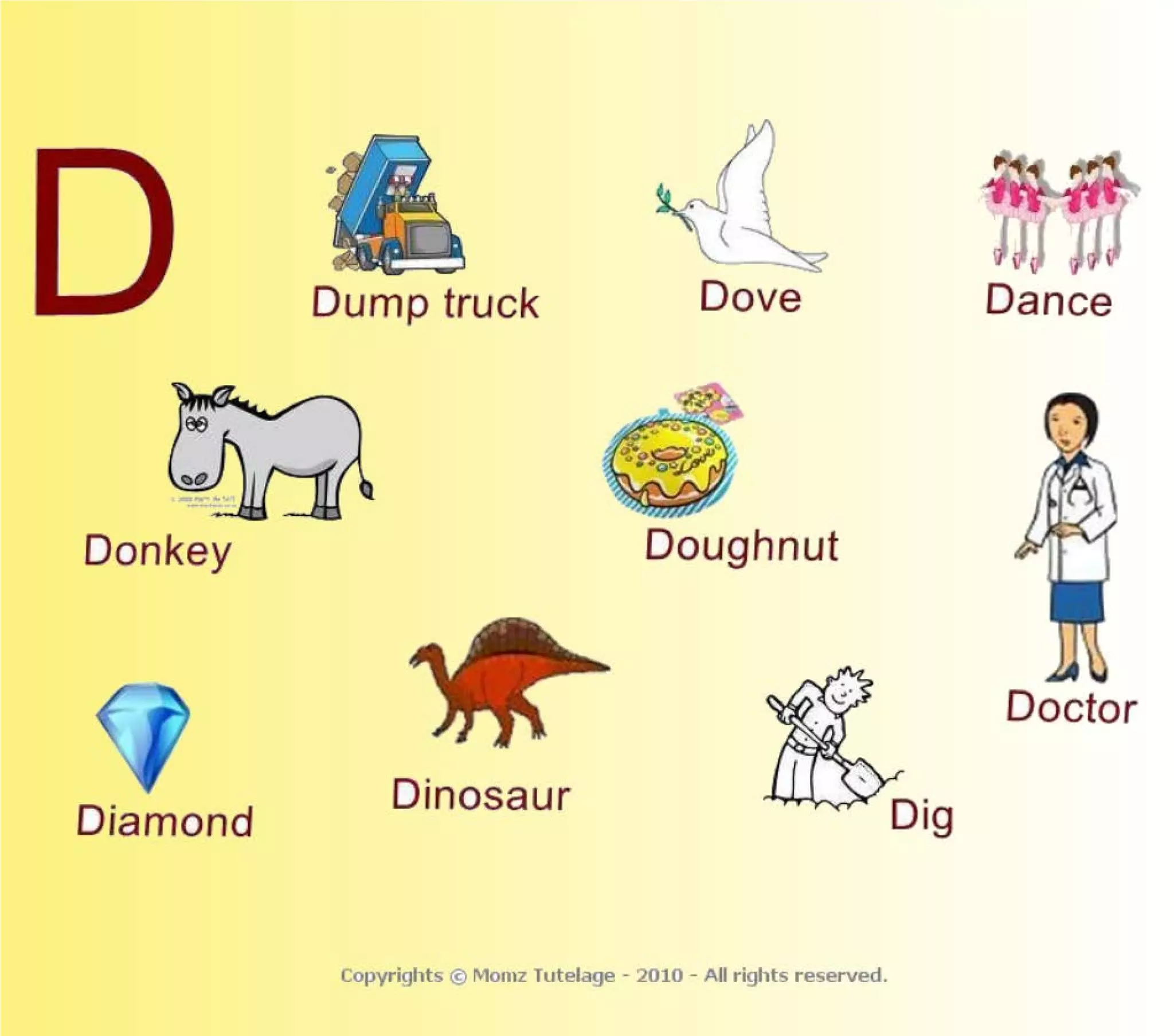 Flashcards and posters D d