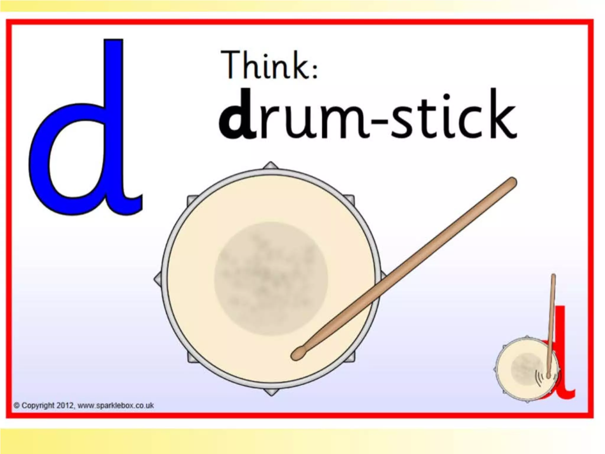 Flashcards and posters D d