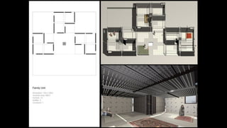 (L) Thatch flooring || (TR) Aggregate Fill || (BR) Green Roof 
RE:GROW 
 