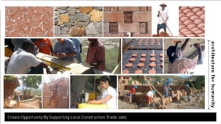 architecture for humanity 
Create Opportunity By Supporting Local Construction Trade Jobs 
 