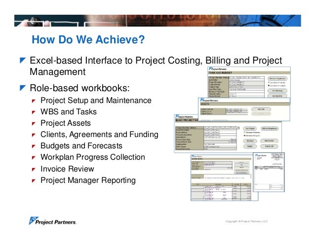 microsoft excel interface for project managers using oracle projects