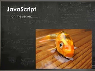 JavaScript<br />(on the server)<br />