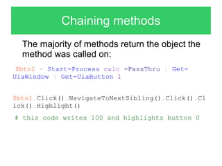 The elements' object model in UIAutomation PowerShell Extensions, part ...