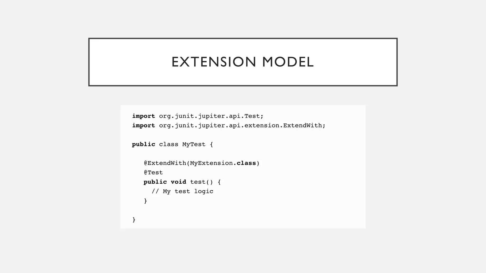 EXTENSION MODEL 