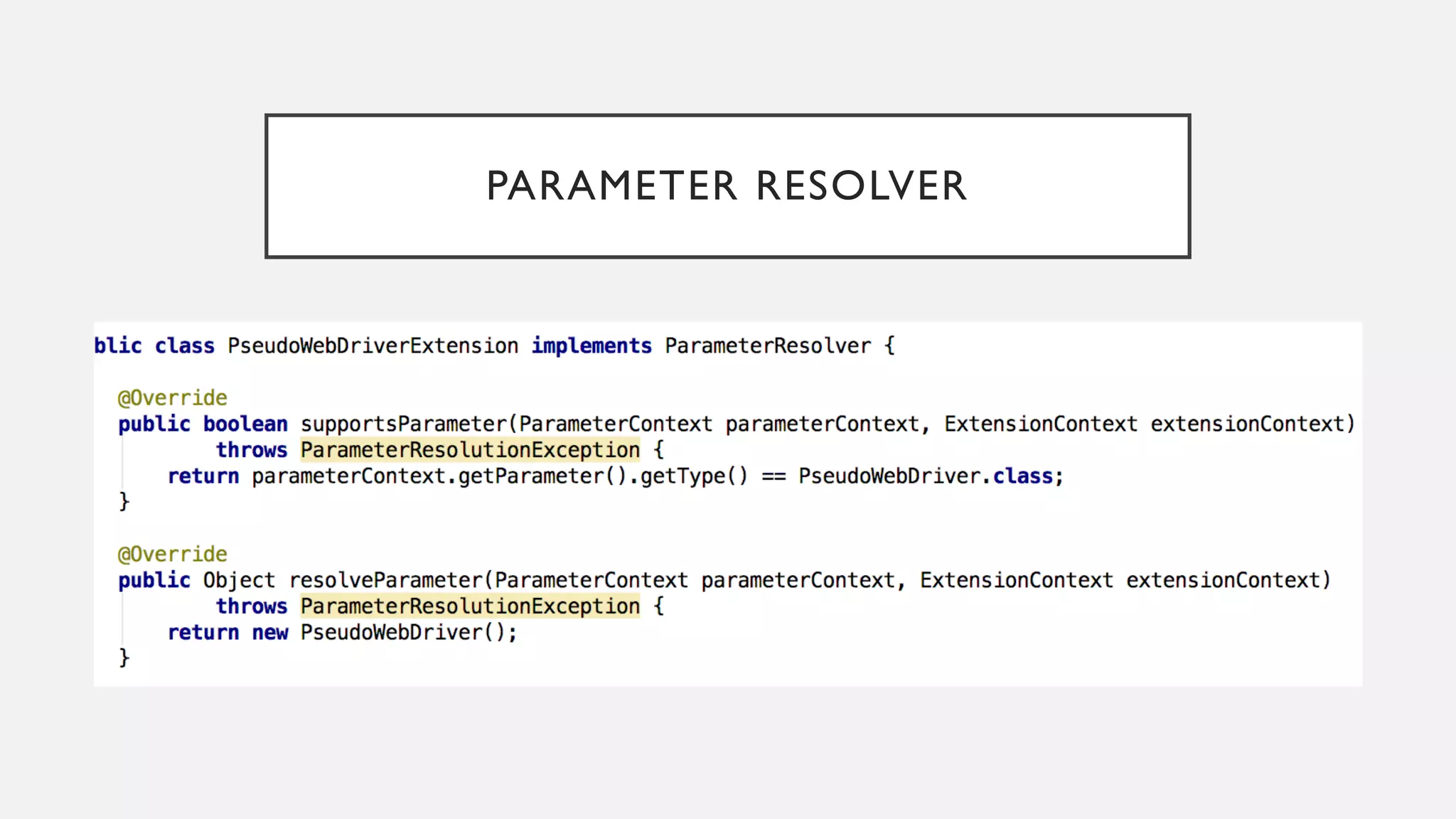 PARAMETER RESOLVER 