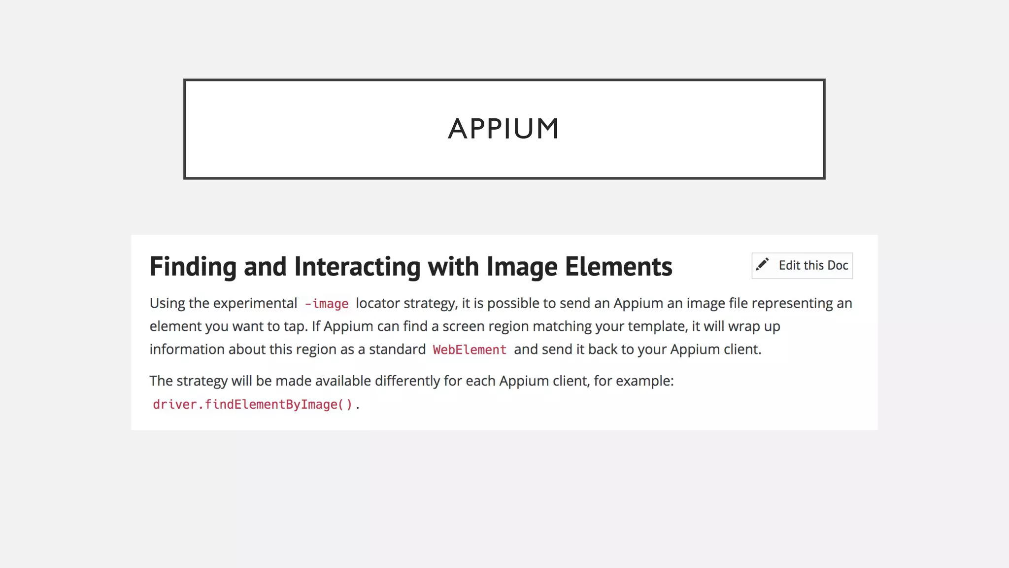 APPIUM 