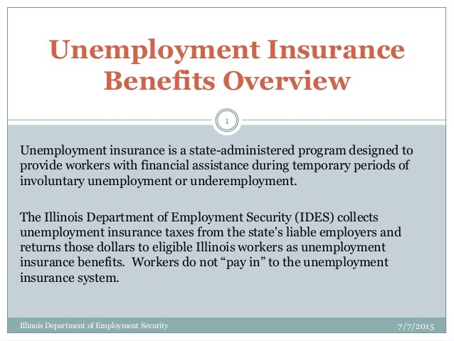 Unemployment Basics From Ides