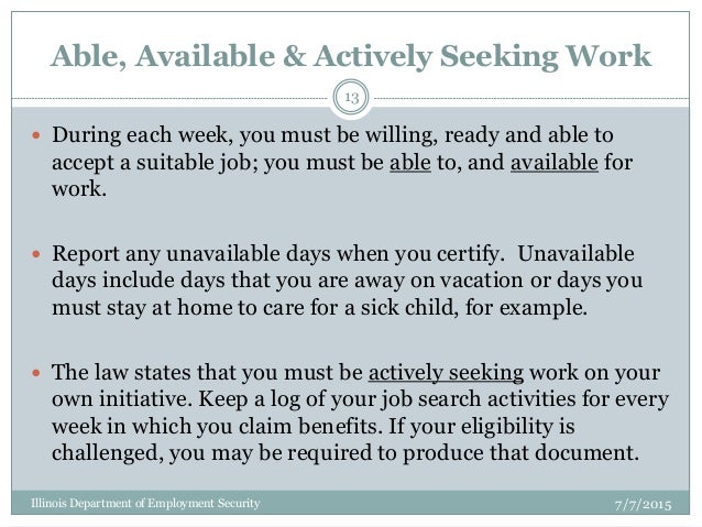 unemployment work search log