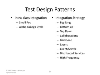 Software Testing: Models, Patterns, Tools | PPT