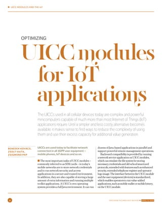 Ericsson Technology Review: Optimizing UICC modules for IoT ...