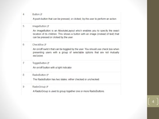 UI controls in Android | PDF