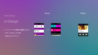 UI Design
Holistic Design
 