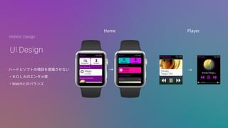UI Design
Holistic Design
 