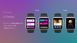 UI Design
Holistic Design
 