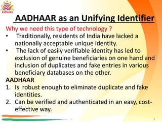 Uidai project (AADHAAR) | PPTX